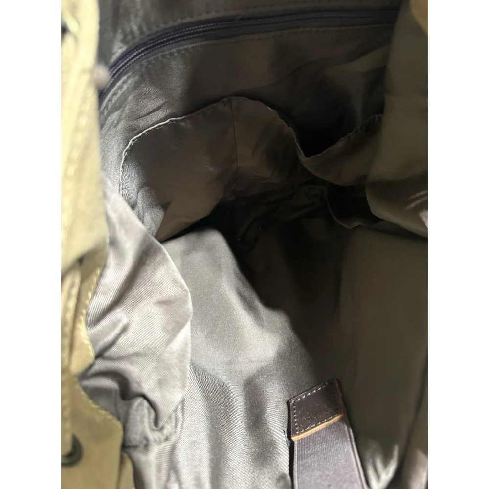 Waxed Canvas Leather Backpack Rucksack Military Heritage Hiking Travel Brown